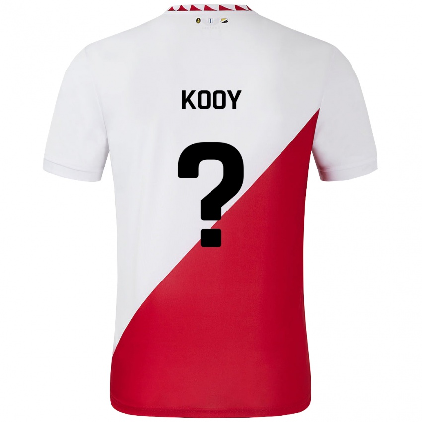 Niño Camiseta Wessel Kooy #0 Blanco Rojo 1ª Equipación 2024/25 La Camisa Chile