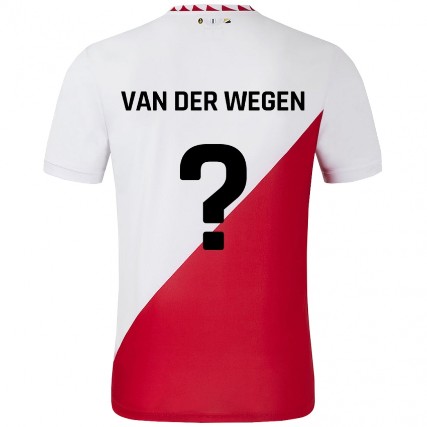 Niño Camiseta Sil Van Der Wegen #0 Blanco Rojo 1ª Equipación 2024/25 La Camisa Chile