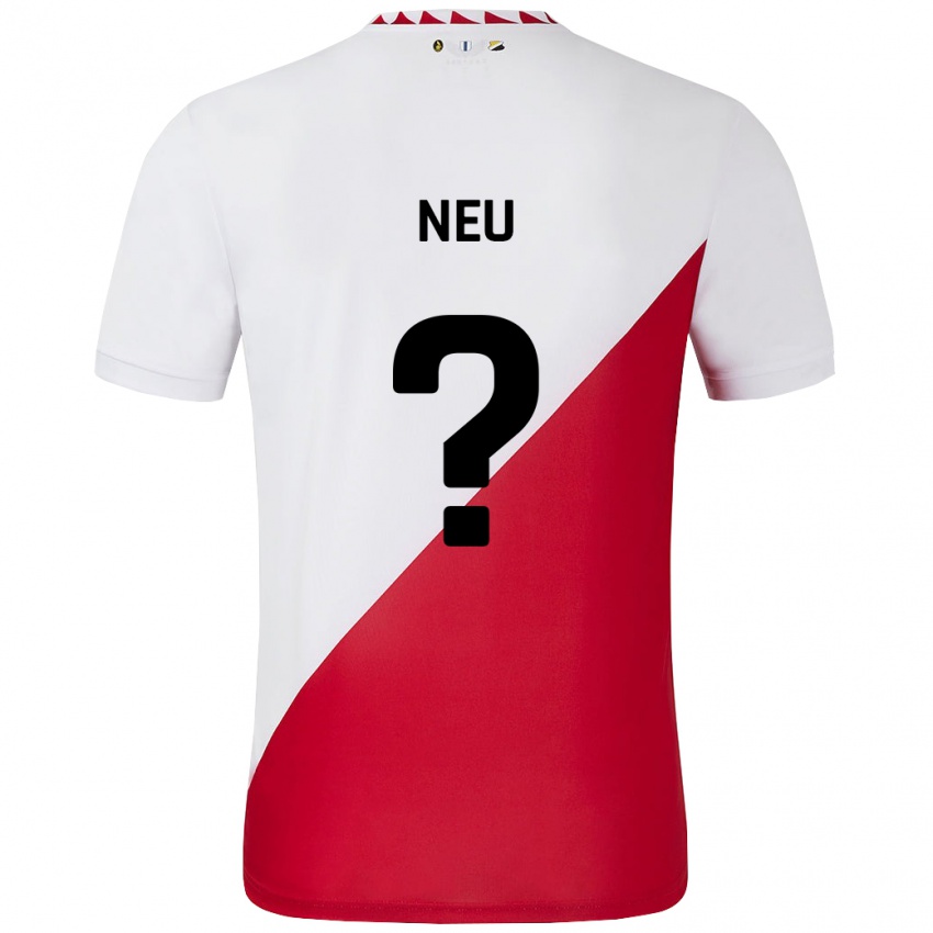 Niño Camiseta Luca Neu #0 Blanco Rojo 1ª Equipación 2024/25 La Camisa Chile