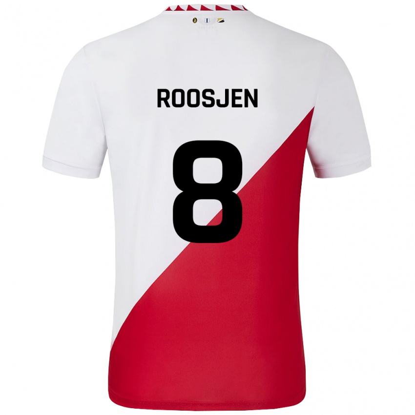 Niño Camiseta Judith Roosjen #8 Blanco Rojo 1ª Equipación 2024/25 La Camisa Chile