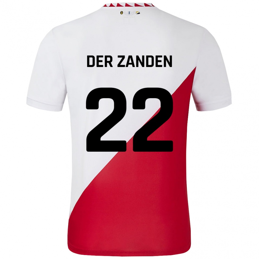 Niño Camiseta Iise Van Der Zanden #22 Blanco Rojo 1ª Equipación 2024/25 La Camisa Chile