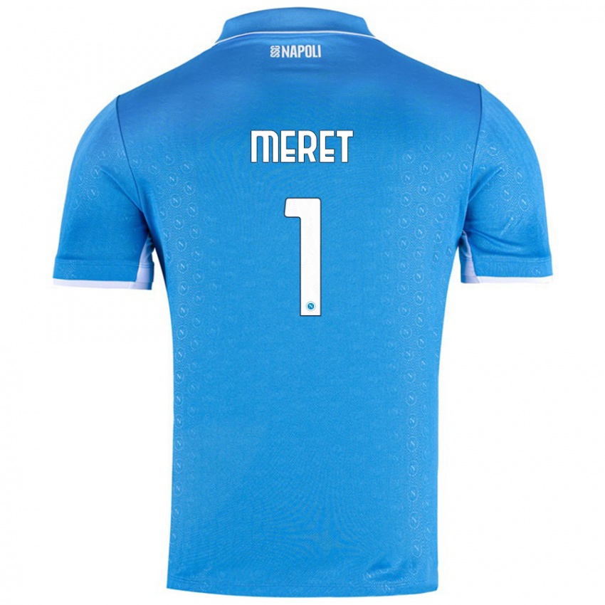 Niño Camiseta Alex Meret #1 Azul Cielo 1ª Equipación 2024/25 La Camisa Chile