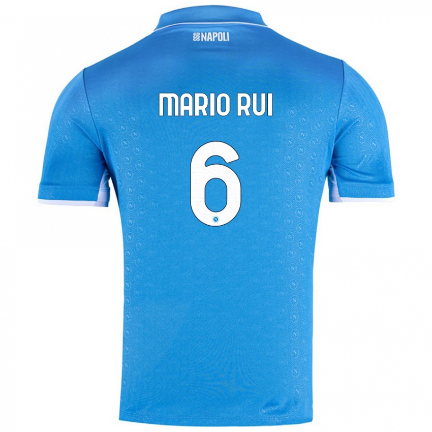 Niño Camiseta Mario Rui #6 Azul Cielo 1ª Equipación 2024/25 La Camisa Chile