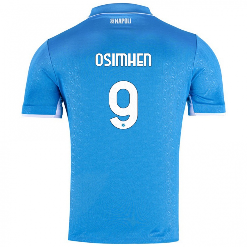 Niño Camiseta Victor Osimhen #9 Azul Cielo 1ª Equipación 2024/25 La Camisa Chile