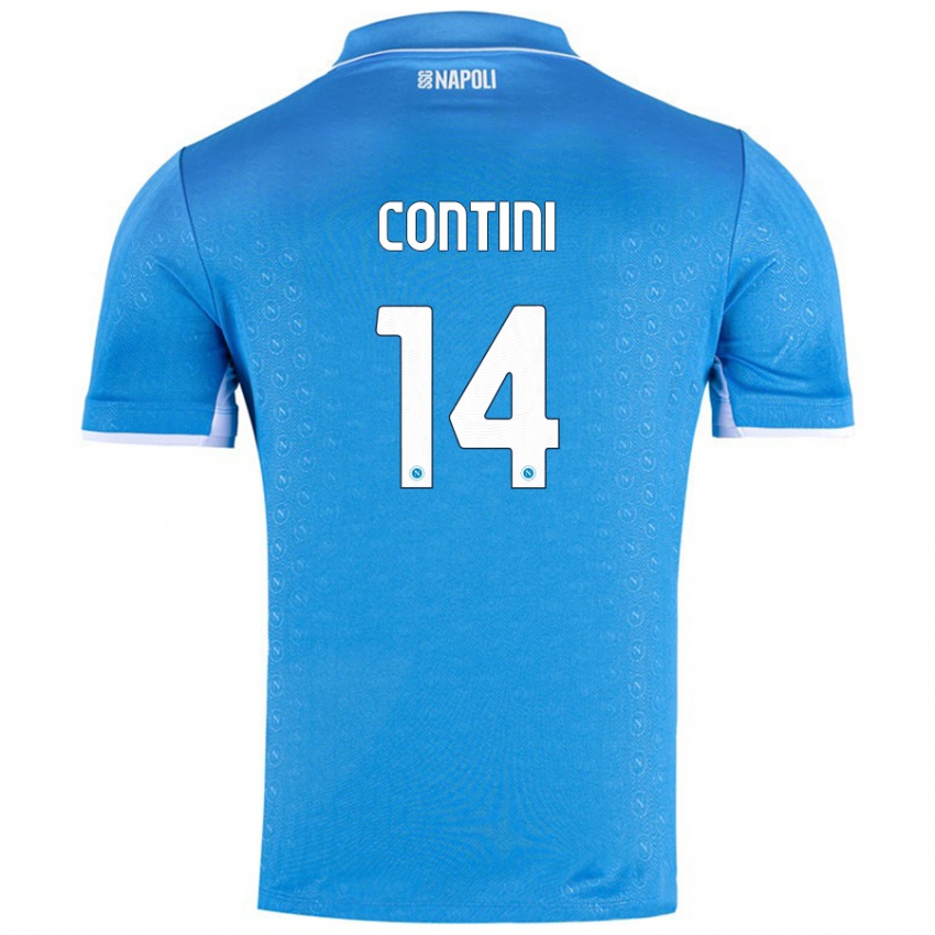 Niño Camiseta Nikita Contini #14 Azul Cielo 1ª Equipación 2024/25 La Camisa Chile