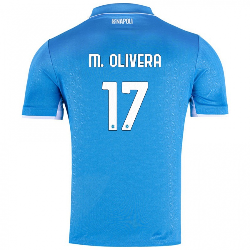 Niño Camiseta Mathias Olivera #17 Azul Cielo 1ª Equipación 2024/25 La Camisa Chile