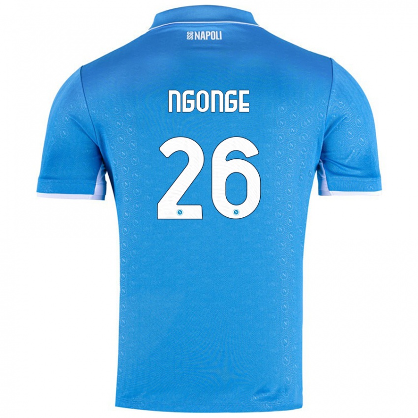 Niño Camiseta Cyril Ngonge #26 Azul Cielo 1ª Equipación 2024/25 La Camisa Chile