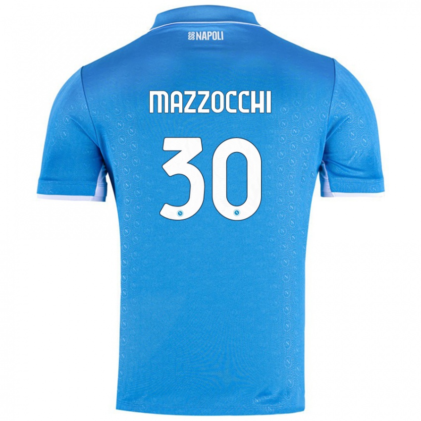 Niño Camiseta Pasquale Mazzocchi #30 Azul Cielo 1ª Equipación 2024/25 La Camisa Chile