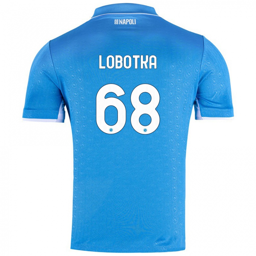 Niño Camiseta Stanislav Lobotka #68 Azul Cielo 1ª Equipación 2024/25 La Camisa Chile