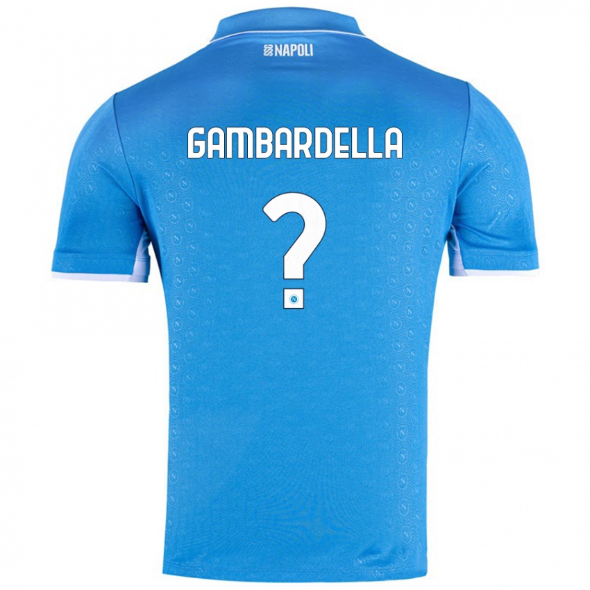 Niño Camiseta Vittorio Gambardella #0 Azul Cielo 1ª Equipación 2024/25 La Camisa Chile