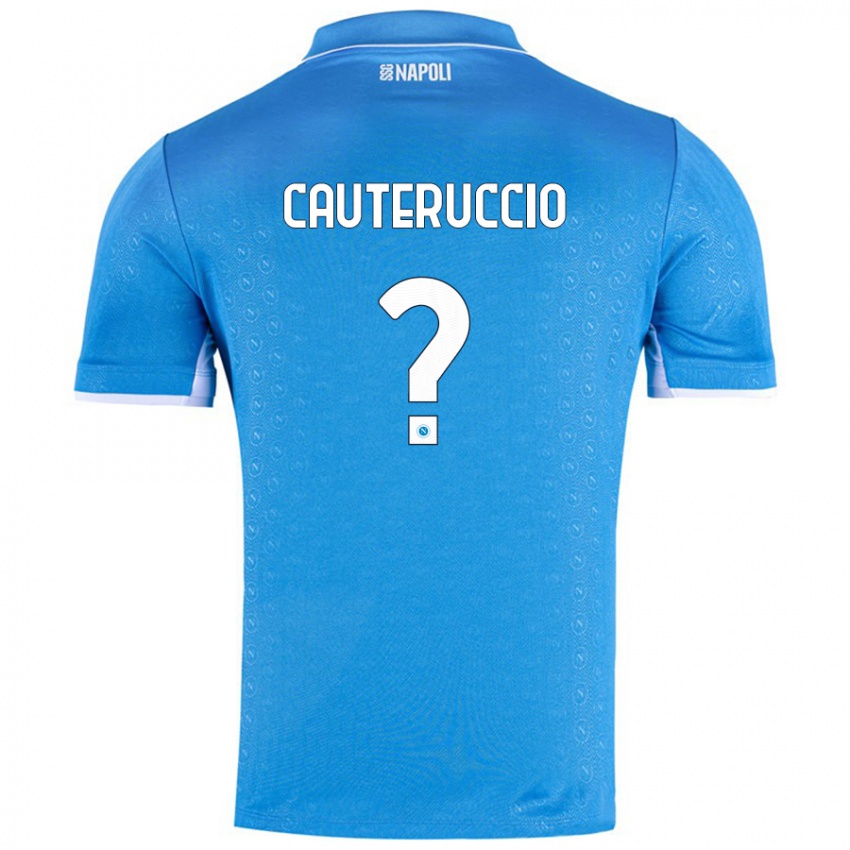 Niño Camiseta Walter Cauteruccio #0 Azul Cielo 1ª Equipación 2024/25 La Camisa Chile