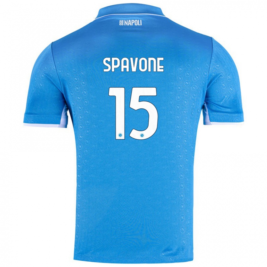 Niño Camiseta Alessandro Spavone #15 Azul Cielo 1ª Equipación 2024/25 La Camisa Chile