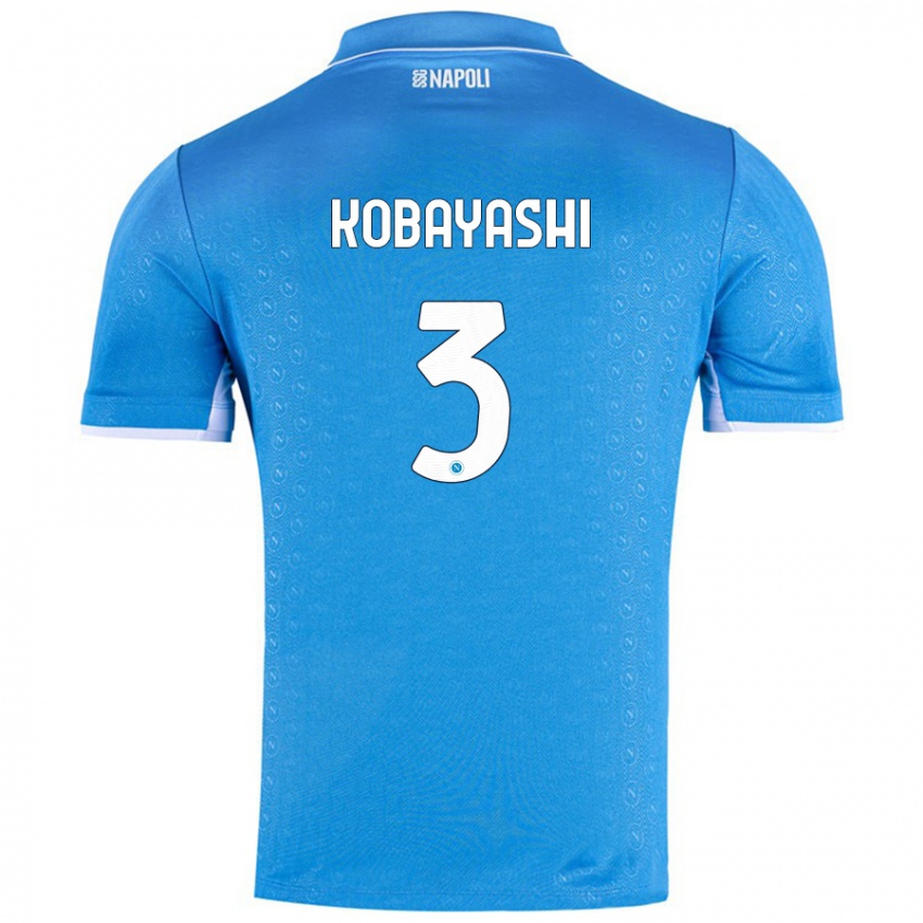 Niño Camiseta Miharu Kobayashi #3 Azul Cielo 1ª Equipación 2024/25 La Camisa Chile