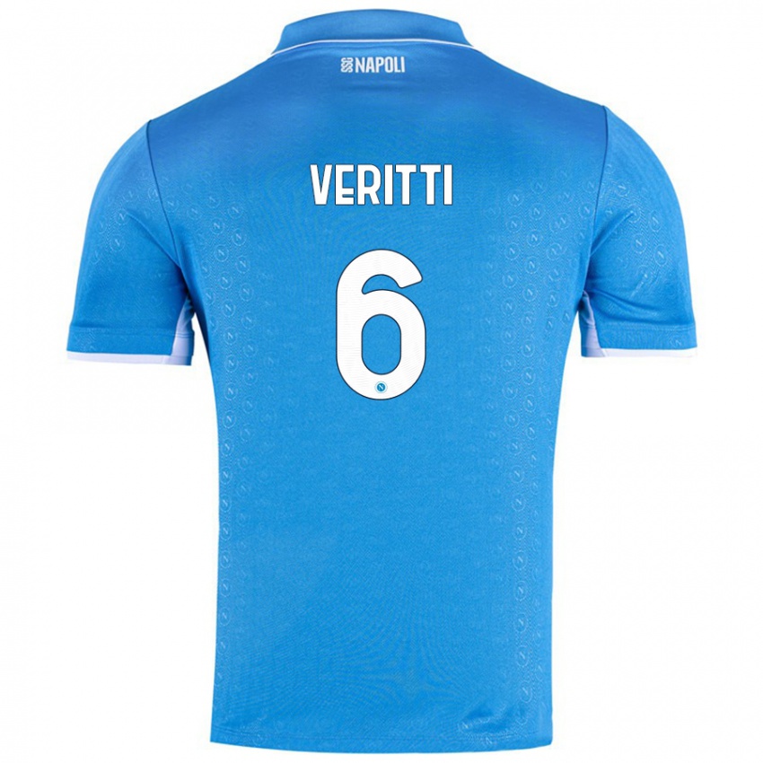 Niño Camiseta Federica Veritti #6 Azul Cielo 1ª Equipación 2024/25 La Camisa Chile