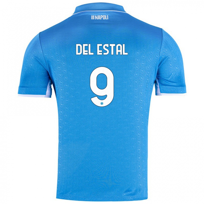 Niño Camiseta Eli Del Estal #9 Azul Cielo 1ª Equipación 2024/25 La Camisa Chile