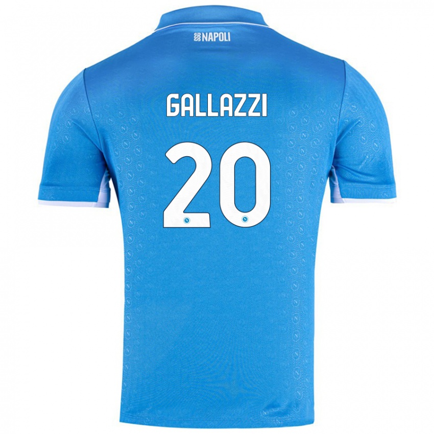 Niño Camiseta Valentina Gallazzi #20 Azul Cielo 1ª Equipación 2024/25 La Camisa Chile