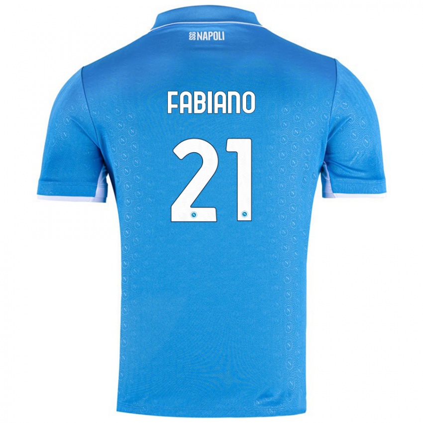 Niño Camiseta Francesca Fabiano #21 Azul Cielo 1ª Equipación 2024/25 La Camisa Chile