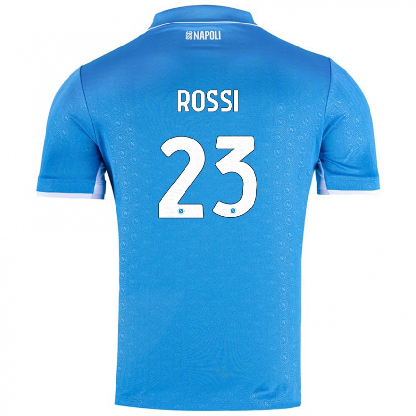 Niño Camiseta Leonardo Rossi #23 Azul Cielo 1ª Equipación 2024/25 La Camisa Chile