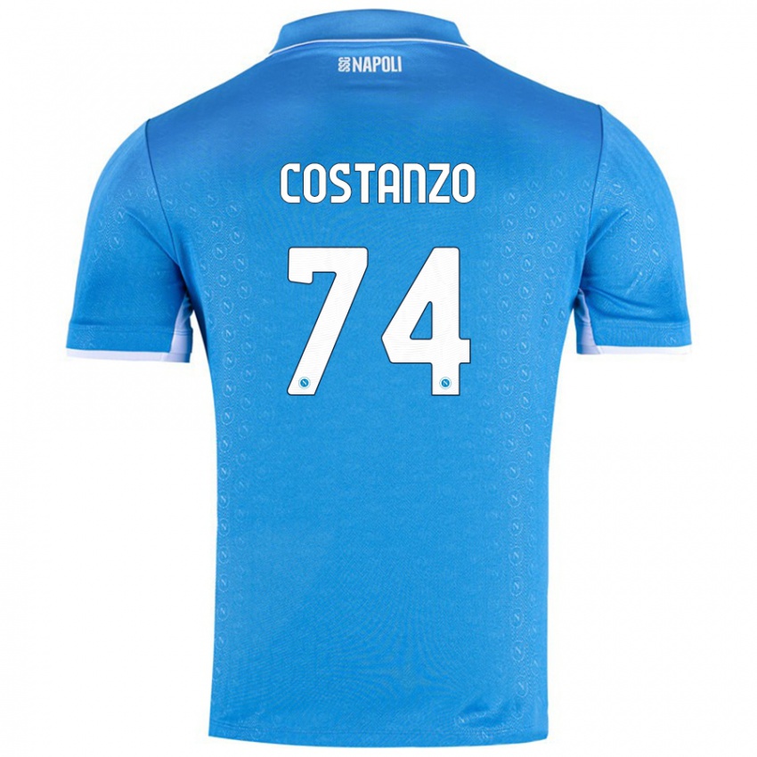 Niño Camiseta Davide Costanzo #74 Azul Cielo 1ª Equipación 2024/25 La Camisa Chile