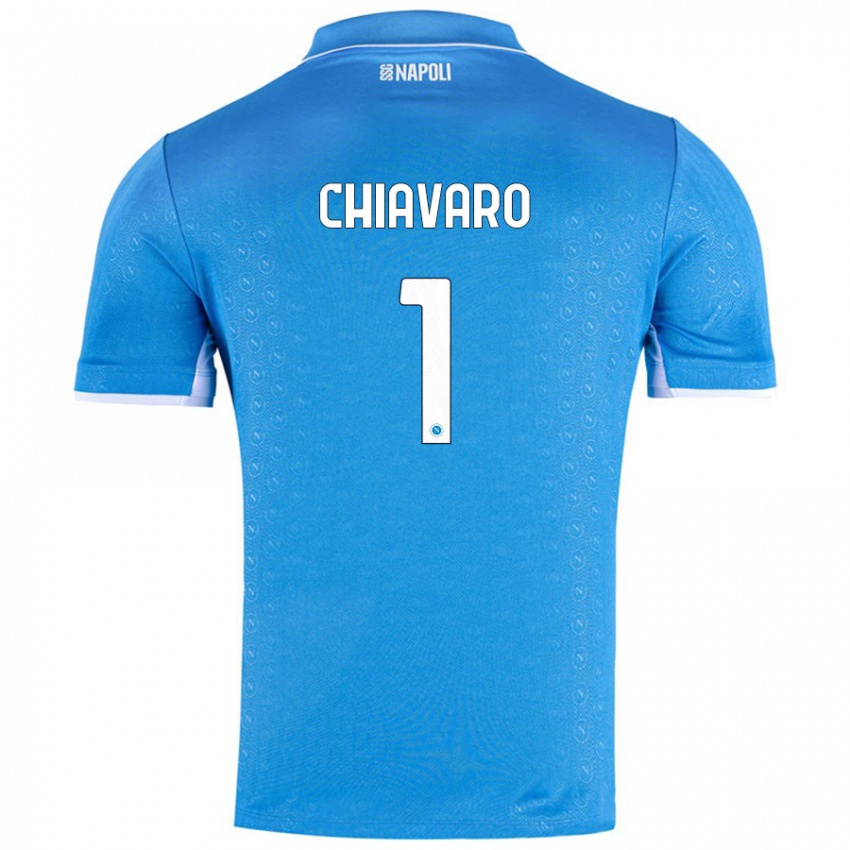 Niño Camiseta Kelly Chiavaro #1 Azul Cielo 1ª Equipación 2024/25 La Camisa Chile