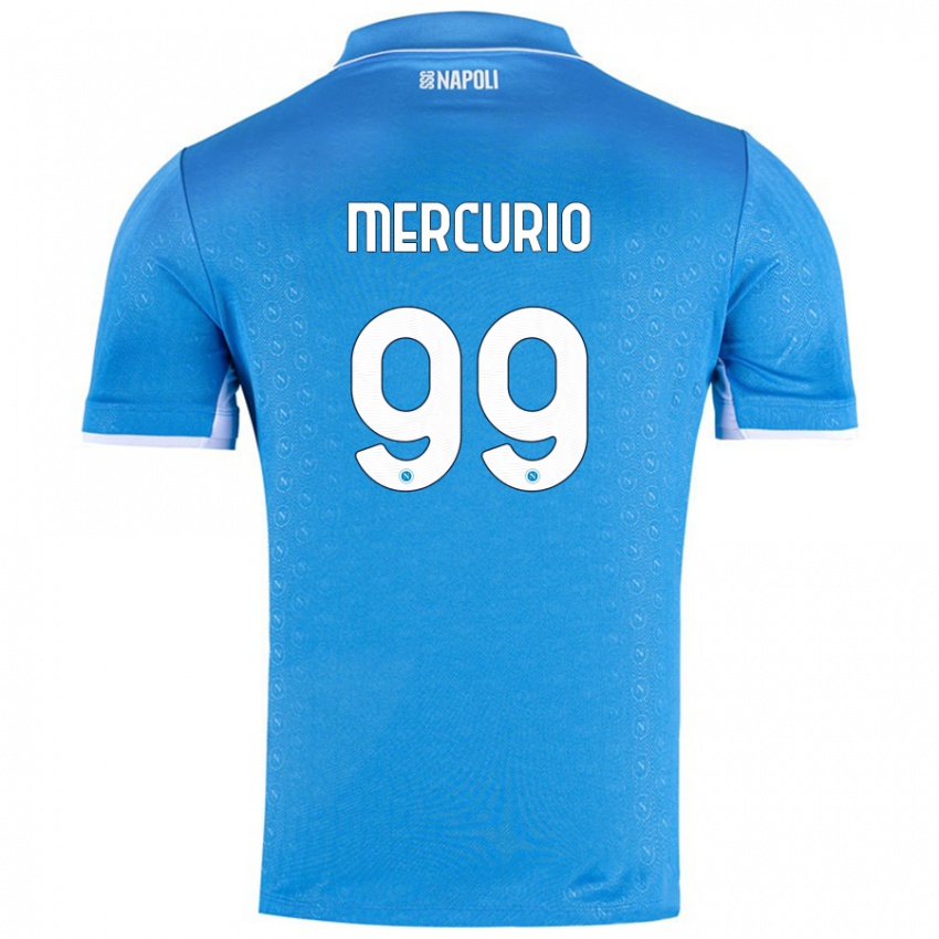 Niño Camiseta Giovanni Mercurio #99 Azul Cielo 1ª Equipación 2024/25 La Camisa Chile