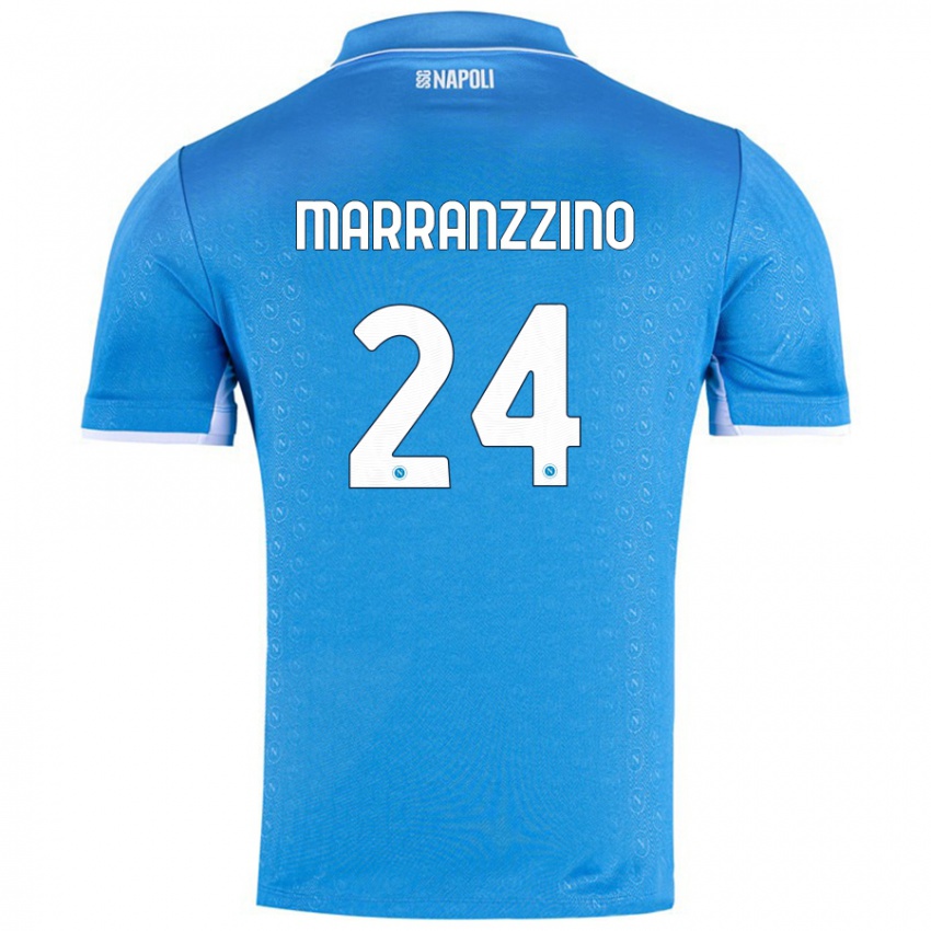 Niño Camiseta Pasquale Marranzzino #24 Azul Cielo 1ª Equipación 2024/25 La Camisa Chile