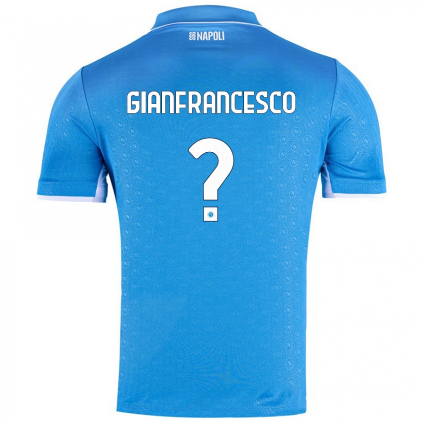 Niño Camiseta Sergio Gianfrancesco #0 Azul Cielo 1ª Equipación 2024/25 La Camisa Chile