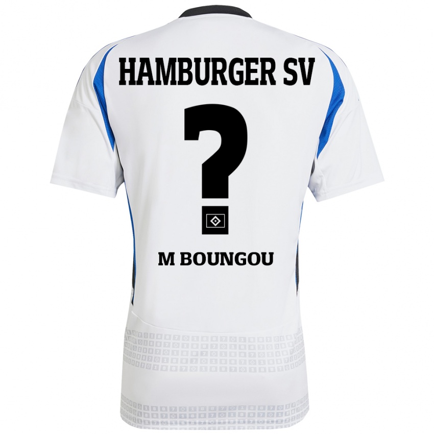 Niño Camiseta Edmond Loubongo-M'boungou #0 Blanco Azul 1ª Equipación 2024/25 La Camisa Chile