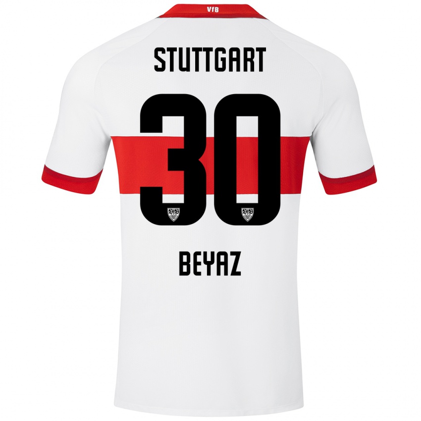 Niño Camiseta Ömer Beyaz #30 Blanco Rojo 1ª Equipación 2024/25 La Camisa Chile