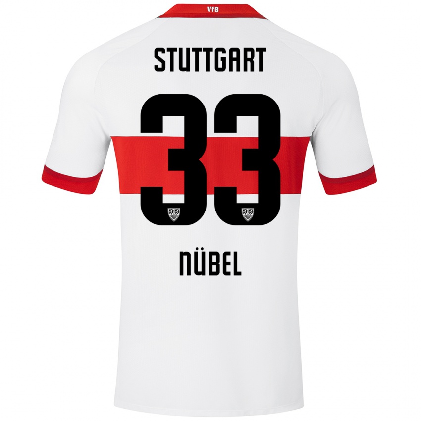 Niño Camiseta Alexander Nübel #33 Blanco Rojo 1ª Equipación 2024/25 La Camisa Chile