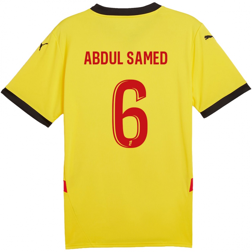 Niño Camiseta Salis Abdul Samed #6 Amarillo Rojo 1ª Equipación 2024/25 La Camisa Chile