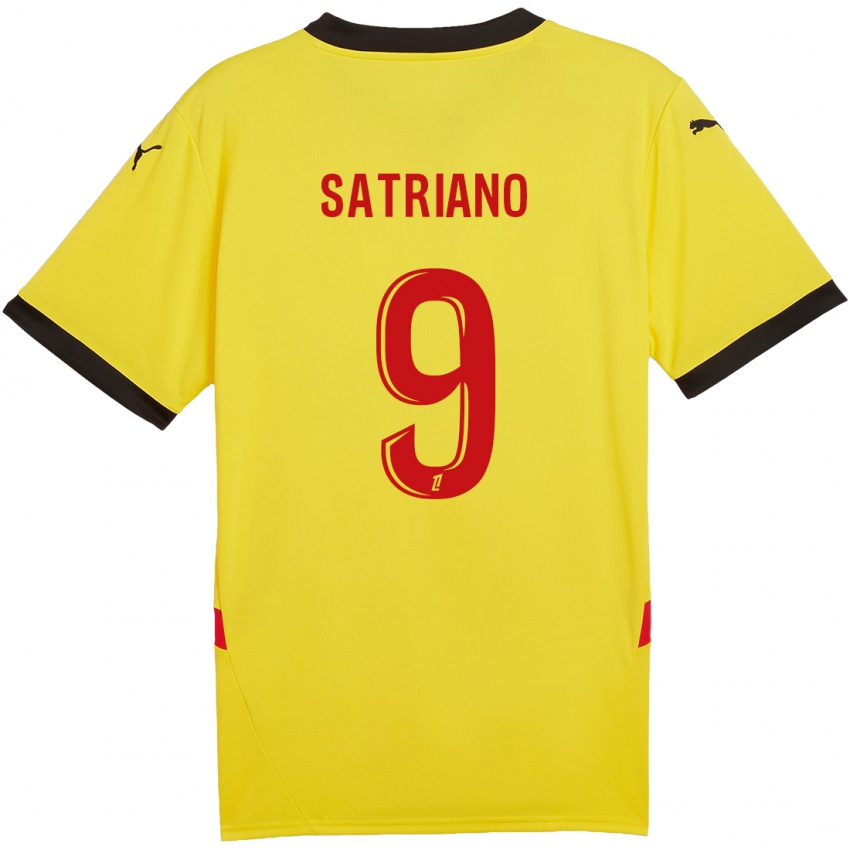 Niño Camiseta Martín Satriano #9 Amarillo Rojo 1ª Equipación 2024/25 La Camisa Chile