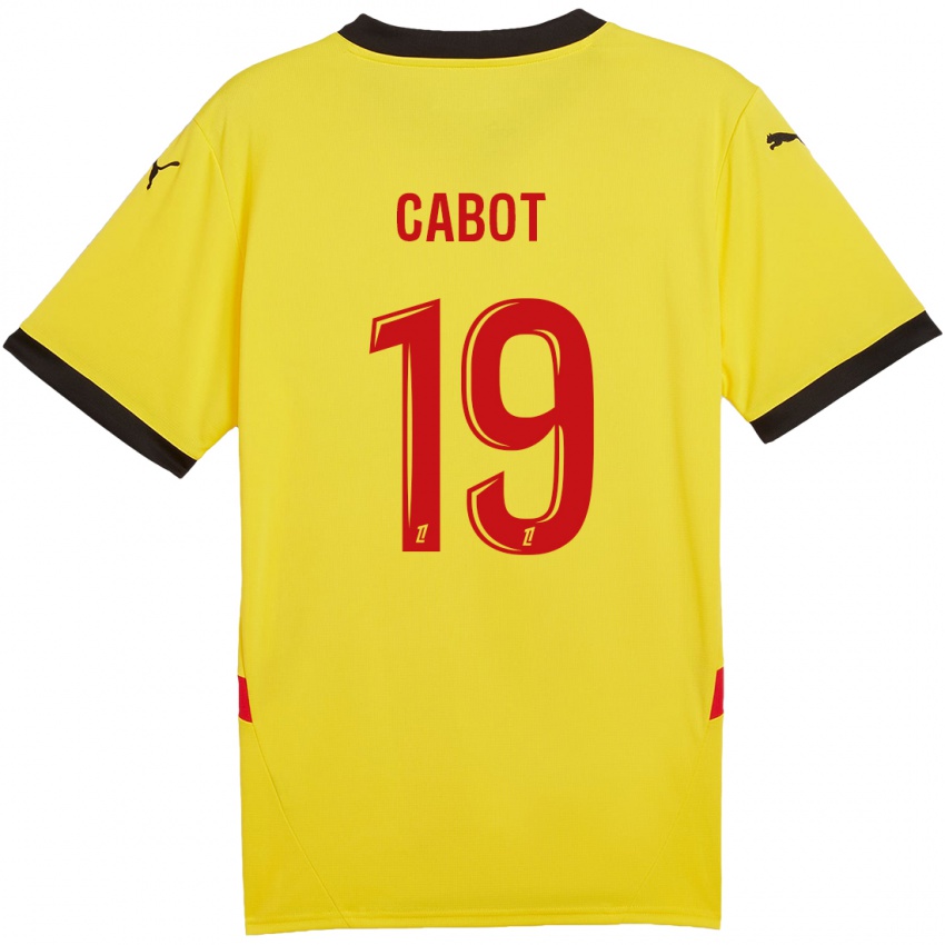 Niño Camiseta Jimmy Cabot #19 Amarillo Rojo 1ª Equipación 2024/25 La Camisa Chile