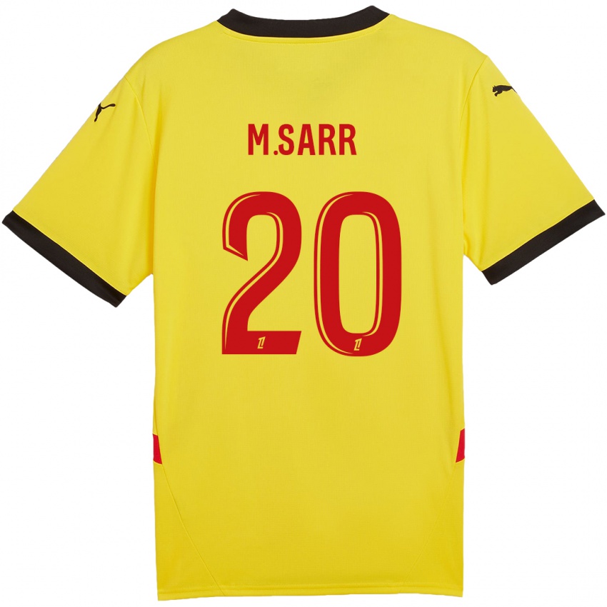 Niño Camiseta Malang Sarr #20 Amarillo Rojo 1ª Equipación 2024/25 La Camisa Chile