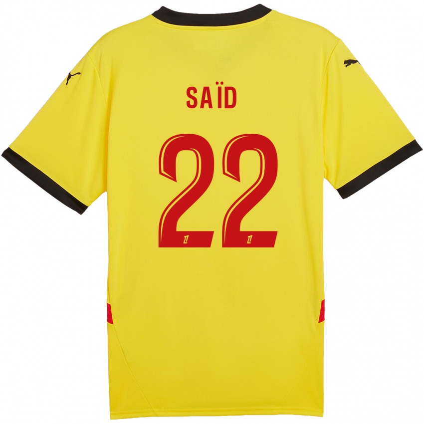 Niño Camiseta Wesley Saïd #22 Amarillo Rojo 1ª Equipación 2024/25 La Camisa Chile