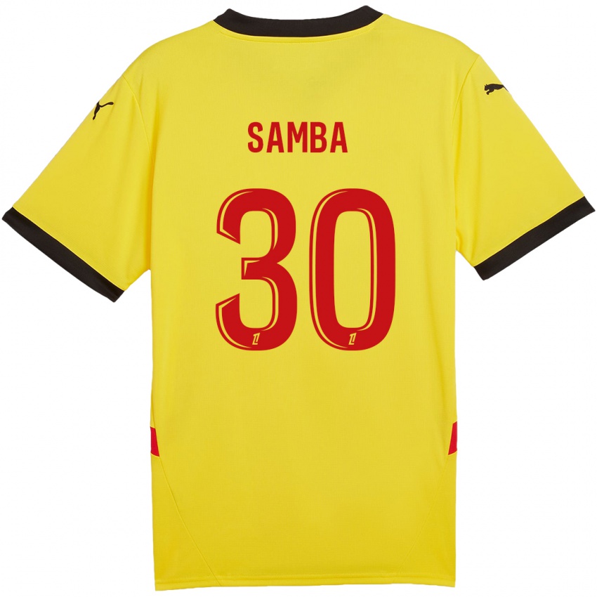 Niño Camiseta Brice Samba #30 Amarillo Rojo 1ª Equipación 2024/25 La Camisa Chile