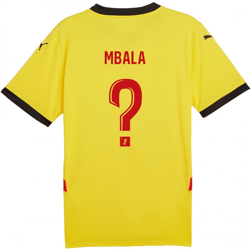 Niño Camiseta Keny Mbala #0 Amarillo Rojo 1ª Equipación 2024/25 La Camisa Chile