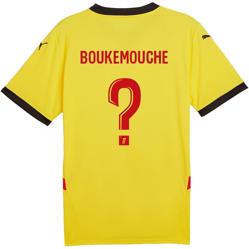 Niño Camiseta Amine Boukemouche #0 Amarillo Rojo 1ª Equipación 2024/25 La Camisa Chile