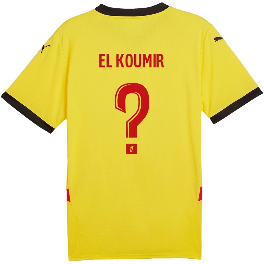 Niño Camiseta Kaïna El Koumir #0 Amarillo Rojo 1ª Equipación 2024/25 La Camisa Chile