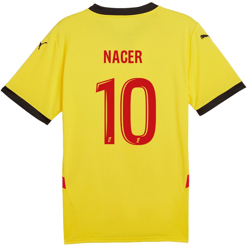 Niño Camiseta Myriem Nacer #10 Amarillo Rojo 1ª Equipación 2024/25 La Camisa Chile