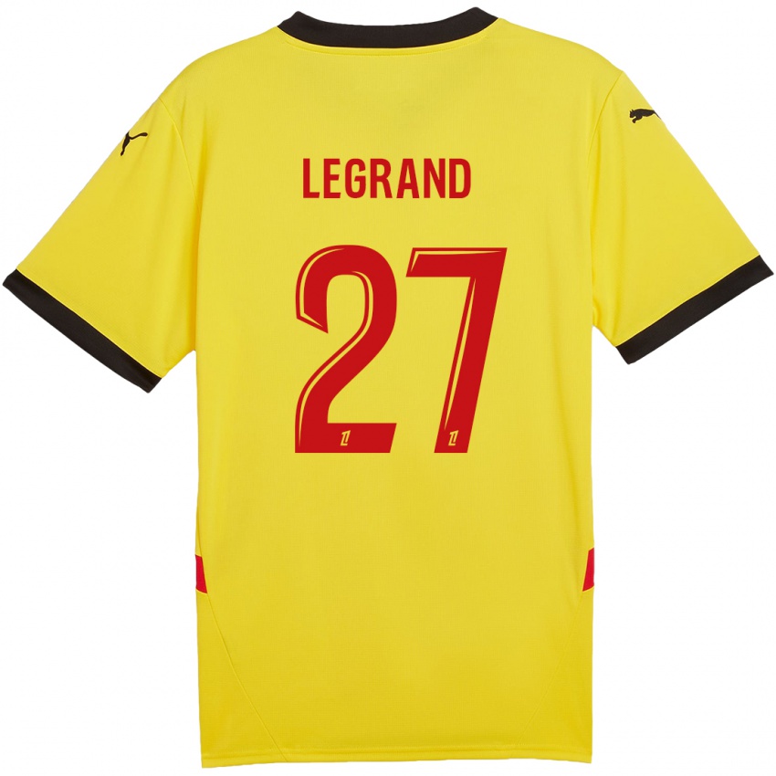 Niño Camiseta Bérénice Legrand #27 Amarillo Rojo 1ª Equipación 2024/25 La Camisa Chile