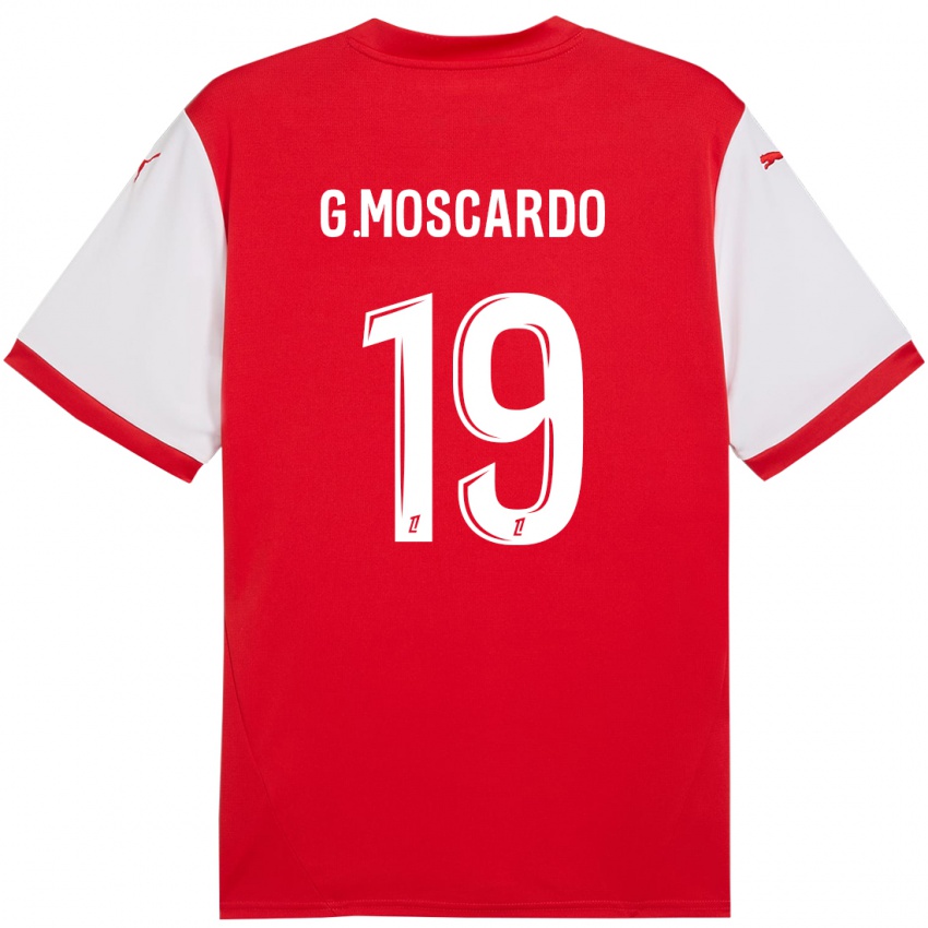 Niño Camiseta Gabriel Moscardo #19 Rojo Blanco 1ª Equipación 2024/25 La Camisa Chile