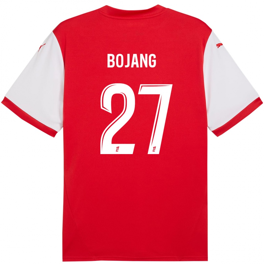 Niño Camiseta Adama Bojang #27 Rojo Blanco 1ª Equipación 2024/25 La Camisa Chile