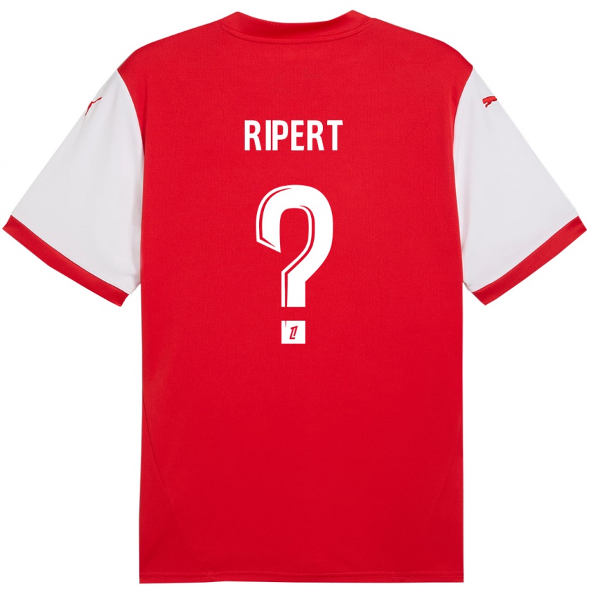 Niño Camiseta Léo Ripert #0 Rojo Blanco 1ª Equipación 2024/25 La Camisa Chile