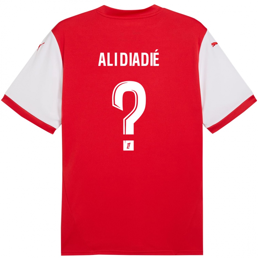 Niño Camiseta Mohamed Ali Diadié #0 Rojo Blanco 1ª Equipación 2024/25 La Camisa Chile