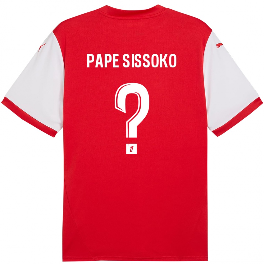 Niño Camiseta Niama Pape Sissoko #0 Rojo Blanco 1ª Equipación 2024/25 La Camisa Chile