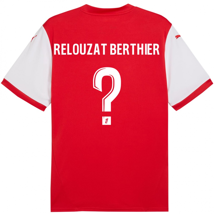 Niño Camiseta Maxime Relouzat Berthier #0 Rojo Blanco 1ª Equipación 2024/25 La Camisa Chile