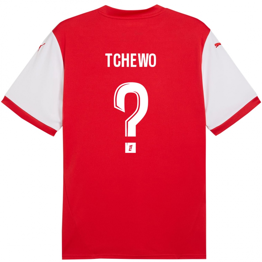 Niño Camiseta Ryan Tchapda Tchewo #0 Rojo Blanco 1ª Equipación 2024/25 La Camisa Chile