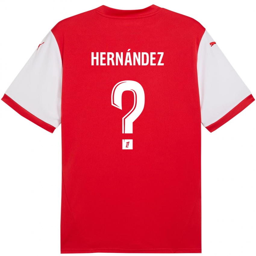 Niño Camiseta Melvin Hernández #0 Rojo Blanco 1ª Equipación 2024/25 La Camisa Chile