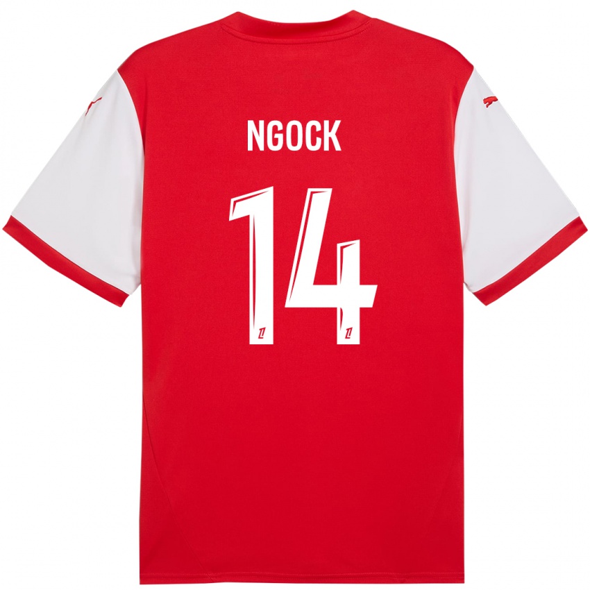 Niño Camiseta Monique Ngock #14 Rojo Blanco 1ª Equipación 2024/25 La Camisa Chile